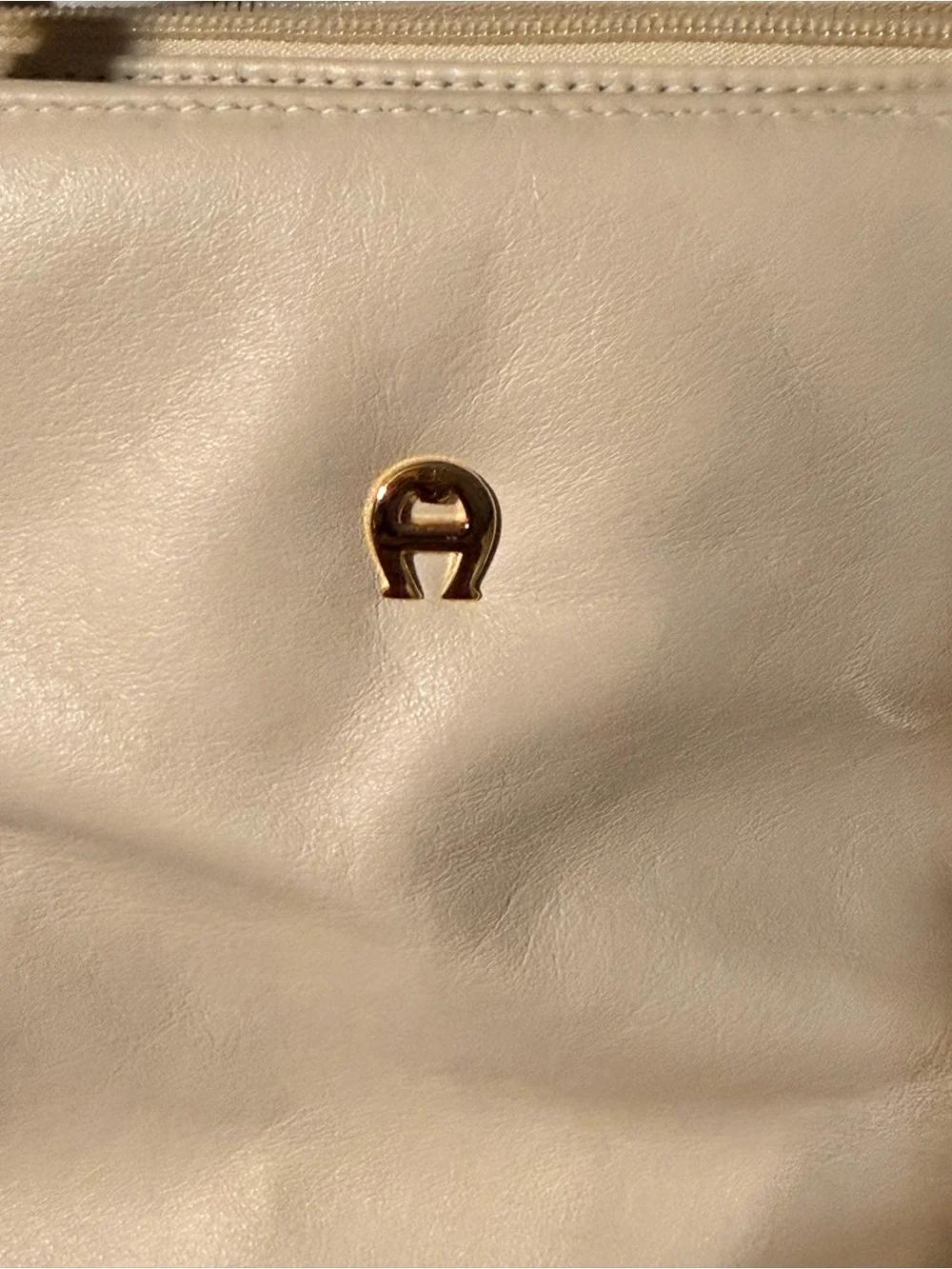 Vintage Etienne Aigner Ivory Genuine Leather Mini Satchel crossbody purse